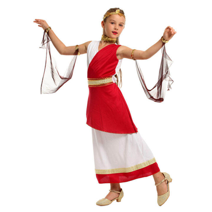 Umorde Kids Child Greek Athena Goddess Costume Girls Roman Empress ...