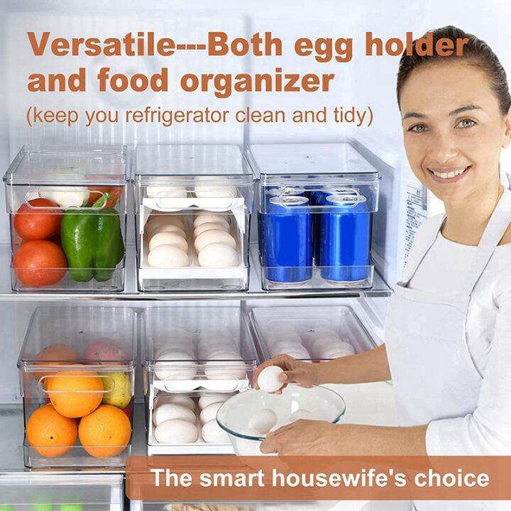 2-in-1-egg-holder-for-refrigerator-clear-rolling-egg-dispenser-for-refrigerator-24-egg-storage-container-tray