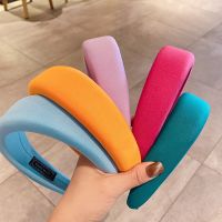 【cw】 Headband Thicken Padded Hairbands Color Hair Hoop Hairband Cotton Headbands Fashion Accessories
