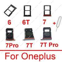 ที่ใส่ถาดซิมการ์ดสำหรับ Oneplus 6 6T 7 7T Pro ช่องเสียบสล็อตซิมการ์ด SD อ่านเมมโมรี่อะไหล่เปลี่ยนสายเคเบิลงอได้