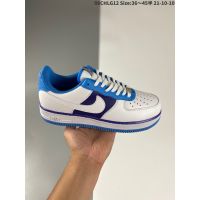 N- -B- -A- x A F 1 Low Fashion Skateboard Shoes Casual Low Top Sneakers White Blue