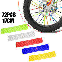 72Pcs 17ซม. 24ซม. จักรยานรถจักรยานยนต์ Dirt ตกแต่ง Motocross ล้อ Spoked Protector ผิวครอบคลุมท่อสำหรับ Motocross จักรยาน Bike