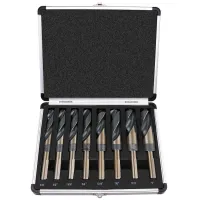 1/8Pcs Lathe  1/2" inch Dia Reduced Shank HSS Bench Twist Drill Bit Set  Metric 14-25.5mm（1 15/16 7/8 13/16 3/4 11/16inch） Drills  Drivers