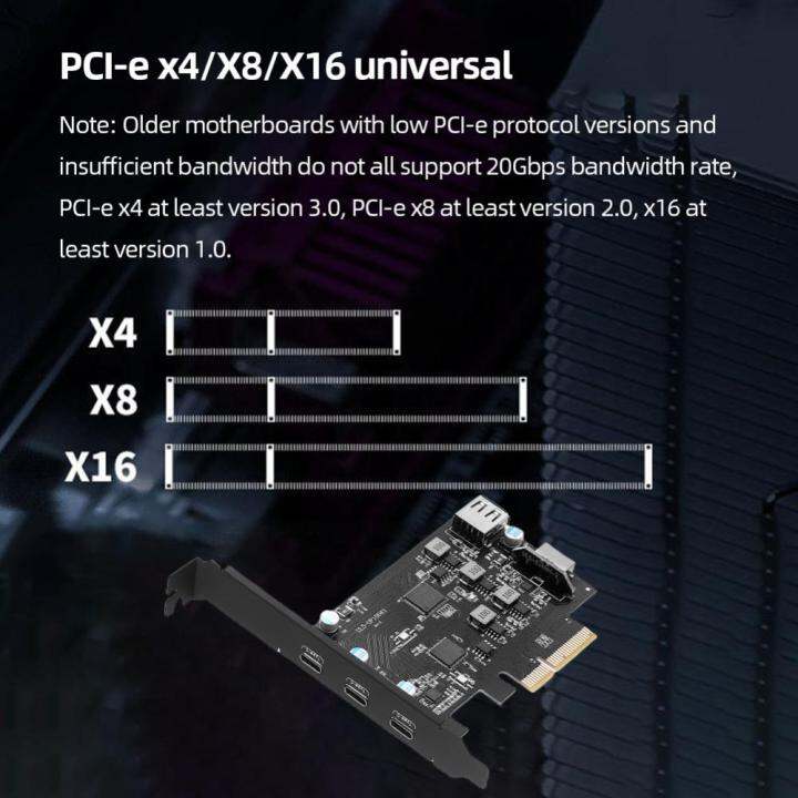 pci-e-ไปยัง-usb-3-2ตัวควบคุมฮับการ์ด20gbps-pci-e-ถึง-usb-3-2ตัวควบคุมฮับตัวแยกสำหรับ-mac-os-linux-windows7-8-10