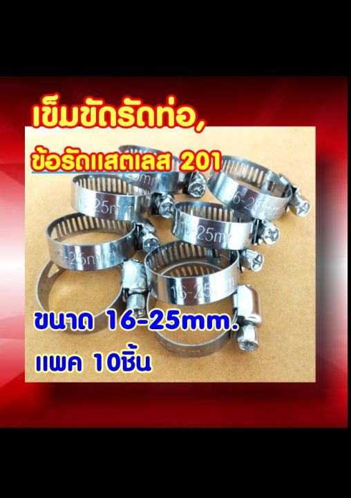 เข็มขัดรัดท่อ-ข้อรัด-แสตนเลส201-stanless-hose-clamp