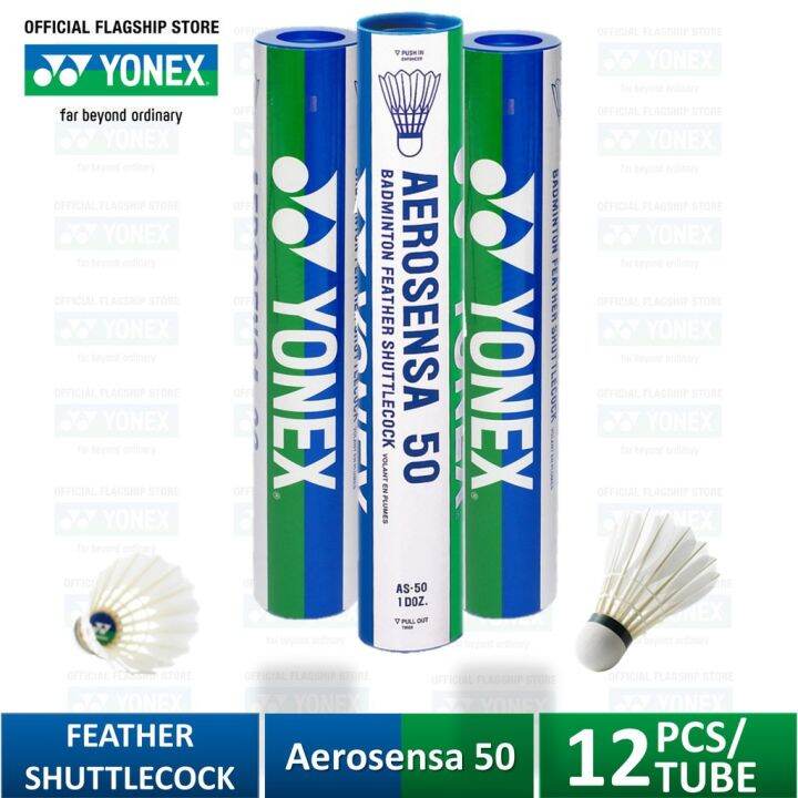 Yonex Aerosensa 50 Badminton Feather Shuttlecock (12 In 1) Lazada