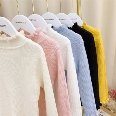 1-7Y Toddler Kid Baby Boy Girl Sweaters Warm Thick Knit Long Sleeeve Solid Color Clothing Fall Winter Clothes Top