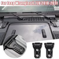 ☃☄ 2Pcs Car Front Engine Hood Hinge Cover Buckle Trim Exterior Accessories Decoration Trim for Jeep Wrangler JL JLU 2018-2021