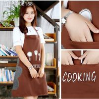 ✧ Hand-wiping kitchen Household Cooking Apron Men Women Oil-proof Waterproof Adult Waist Fashion Coffee Overalls Wipe Hand Apron