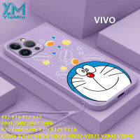 YiMia เคสโทรศัพท์การ์ตูนโดราเอมอนน่ารักแฟชั่นสำหรับ VIVO Y17 Y15 Y12 Y11 1901 1902 1904 1906 Y20 Y20A Y20S Y20i Y12S V2043หลังซิลิโคน Y12A V2028 V2029 V2032 V2033 V2042นิ่มกันกระแทกฝาครอบ