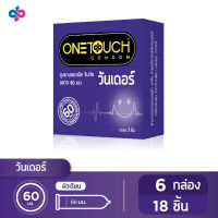 Onetouch วันเดอร์ 60 มม. ถุงยางอนามัย 6 กล่อง 18 ชิ้น