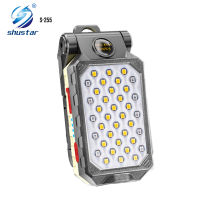 Powerful COB Work Light Rechargeable LED Flashlight Adjustable Waterproof Camping Lantern Magnet Design with Power Display