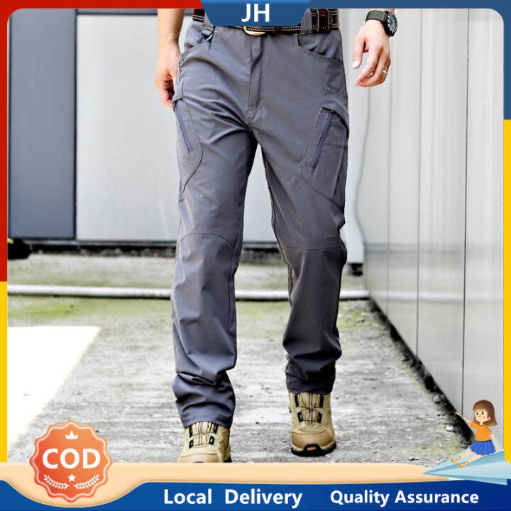 【codandready Stock】new Ix9 Tactical Pants Mens Outdoor Trousers Waterproof Multi Pocket Work 4835