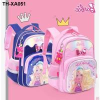 (BARBIE) schoolbags for primary school girls grades 3 4 and 5 6-12 childrens burden-reducing spine protection backpack