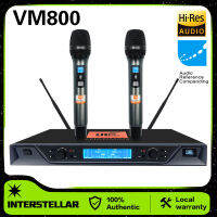 [COD] Wireless Microphone ไมโครโฟนไร้สายคู่ VM-800 ไมโครโฟนไร้สาย ช่วงรับ UHF 80 ม ไมโครโฟนโลหะป้องกันการหล่น ไม่มีเสียงดังเสียงดีเช่นเดียวกับ LISA (มีการรับประกัน)