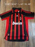 Retro เสื้อบอลย้อนยุค วินเทจ เอซี มิลาน AC MILAN Home 2006-2007 นักเตะดัง KAKA   งานเกรดดีที่สุด  งานดีไม่มั่วเกรด