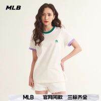 MLB มีน้ำยี่ห้อคู่แขนสั้นสีลูกอมพิษ NY เสื้อยืดวิทยาเขตหวานรอบคอหลวมผู้ชายและผู้หญิงสไตล์เดียวกันฤดูร้อนปกติ