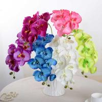 【YF】✧  Artificial Orchid Flowers Fake Moth flor for Wedding Decoration Real Decorations