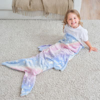 Nap ถุงนอนขนแกะนุ่มฉลามหางนางเงือกผ้าห่มเด็กถุงนอนผ้าห่มเด็กเมอร์เมดผ้าห่มถุงนอนหลับ