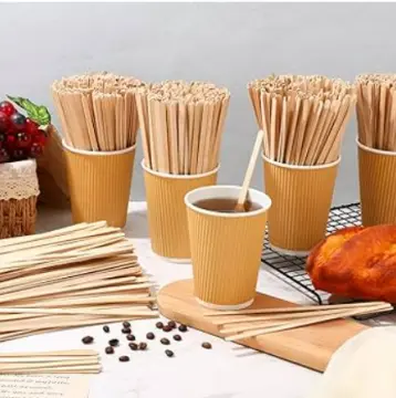 Wooden Coffee Stirrers Stir Sticks With Round Ends Coffee Mixer