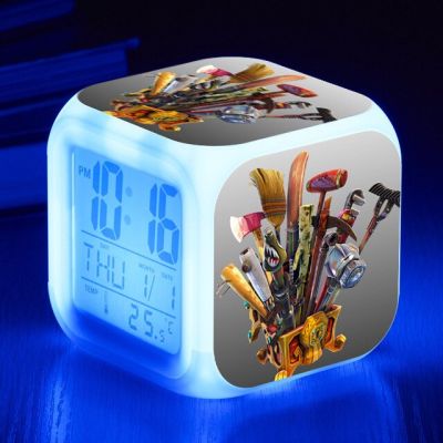 【Worth-Buy】 นาฬิกาปลุก Led หลากสีนาฬิกาทรงสี่เหลี่ยมหลากสี Jam Beker Kecil ที่สร้างสรรค์นาฬิกาปลุกอิเล็กทรอนิกส์นาฬิกาปลุกนาฬิกาปลุก S