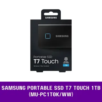 Samsung T7 Touch Portable SSD - 1.0 TB (Black) - MU-PC1T0K/WW 
