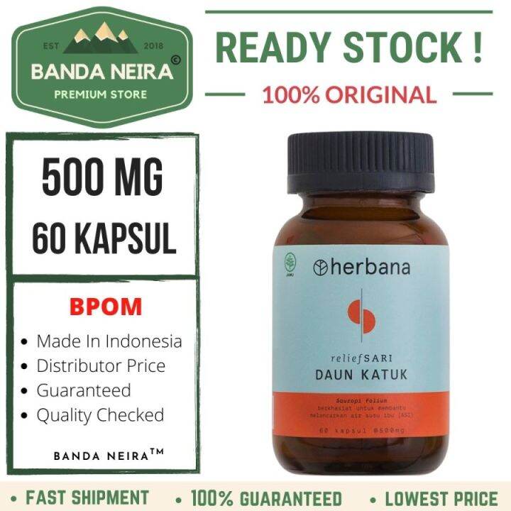 Herbana Daun Katuk 60 Kapsul 500 Mg Lazada Indonesia