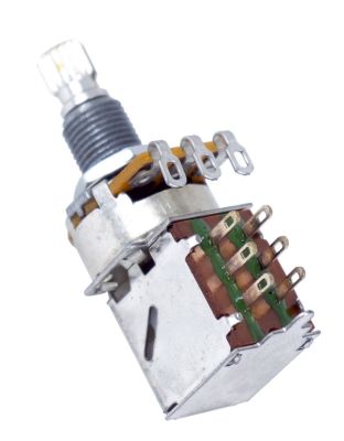 Paramount H69 ปุ่มหมุนวอลุ่ม แบบกด A250K Ohm ขนาดเล็ก ก้านยาว (Push / Pull Volume Switch Potentiometer, High Pole)