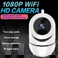 กล้องวิดีโอในร่มจอดูแลเด็กกล้อง Ip Wifi 1080P กล้องติดตามความปลอดภัยพร้อมกล้อง Cctv ระบบเสียง