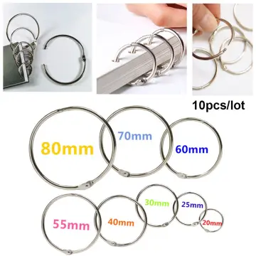 10Pcs 3 Circle Binder Rings 1 Metal Book Rings Loose Leaf Ring Gold Tone