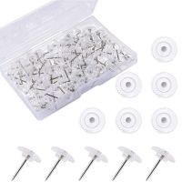 100pcs Decorative Pushpins Set Small Clear Thumb Tacks Set Box Sealed Ideal for Adults Displaying File Photo Posters P9JB Clips Pins Tacks