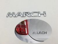 โลโ้ตัวอักษร มาร์ช นิสสัน งานพลาสติก มีกาวในตัวพร้อมติดตั้ง Nissan March Emblem Rear Trunk Tail Logo Letters