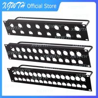 2U Rack Patch Panel 16 24 32 Way Channel Flight Case Mount For XLR Connecctor Male Female Speaker Audio Cable Plug Socket