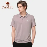 Cameljeans Outdoor Men T shirt Summer Wear Polo Shirt for Men Cool Ice Silk Quick-drying T-shirt Sports Short-sleeved Top