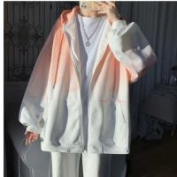 New Jacket Spring Autumn Hip Hop Men Women Fashion Korean Style Loose Hood Gradient Color Plus HYSAIXIA