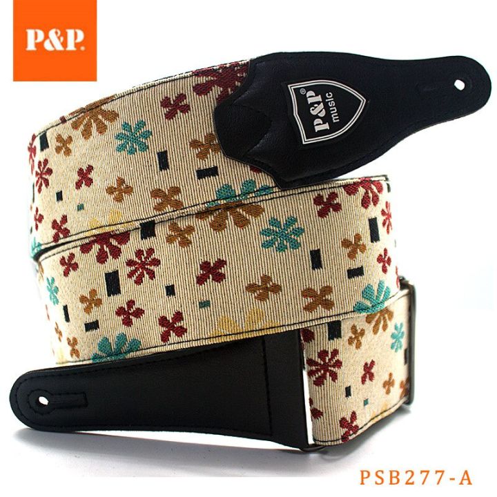 p-amp-p-adjustable-embroidered-cotton-guitar-strap-widening-and-thickening-for-electric-acoustic-guitar-bass-belt