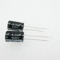 20PCS/LOT Aluminum electrolytic capacitor 4.7uF 400V 8*12 Electrolytic Capacitor 400v 4.7uf Electrical Circuitry Parts