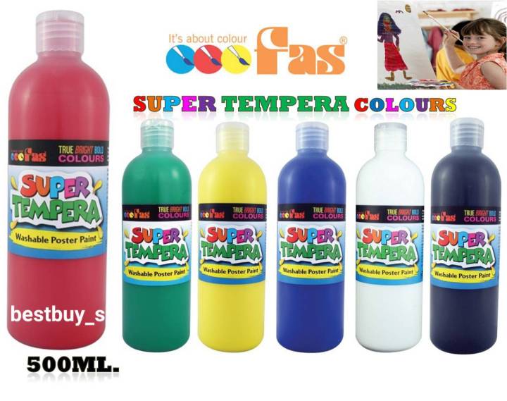 FAS Paint Super Tempera Black 500ml
