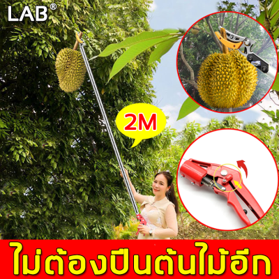 【รับน้ำหนัก 50kg】LAB กรรไกรตัดผลไม้ 2เมตร ใช้สำหรับตัดกิ่งไม้สูง จับผลไม้(กรรไกรตัดกิ่ง กรรไกรตัดกิ่งไม้ด้ามยาว กรรไกรตัดกิ่งไม้สูง ที่ตัดกิ่งไม้ กรรไกรตัดกิ่ง กรรไกรตัดกิ่งยาว กรรไกรตัดกิ่งด้ามยาว กรรไกรตัดกิ่งไม้ กรรไกรตัดหนีบ ตัดกิ่งไม้ )