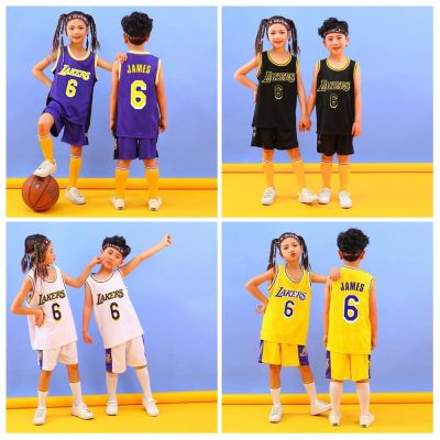 2022 Los Angeles Lakers James No.6 Basketball Jersey Set for Kids