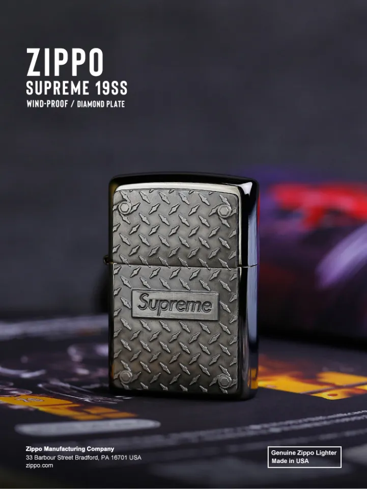 National Supreme 19SS Diamond Plate Zippo Zippo co-branded metal