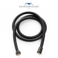 BAANHARDWARE สายฝักบัวสีดำ สายชำระสแตนเลสสีดำ แสตนเลสแท้ สายถักสแตนเลส คุณภาพดีที่สุด มี 2 ขนาด MA-I-215B