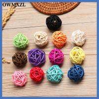 OWMXZL 10PCS ของเล่นเด็ก ของชำร่วยแต่งงาน ลานสวน อุปกรณ์ DIY ตกแต่งต้นคริสต์มาส เครื่องประดับบ้าน ลูกหวายประดิษฐ์