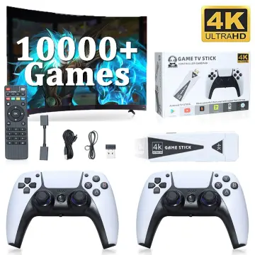 Retro Video Game Console 2.4G Wireless Console Game Stick 4k 10000 Games  Portable Video Game Dendy Game Console for Tv