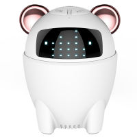 AI Smart Bluetooth Speaker Artificial Voice Voice Control Creative Mini Clock Alarm Clock BT Wireless Speaker Built-in Assistant