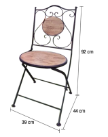 chairs indoor/outdoor,(maximum load capacity: 100 kg.) size 39 x 44 x 92 cm.-wood grain