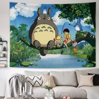 Cute Totoro Background Cloth Hanging Anime Hanging Painting Teen Aesthetics Room Decor Tapestry Dorm Decor Tapestry Tapiz