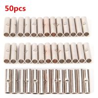 ❅ 50PCS 14-16AWG Uninsulated Butt Connectors Crimp Terminals Non Insulated Crimping Tube DIY Electrical Wire Sleeve Seamless