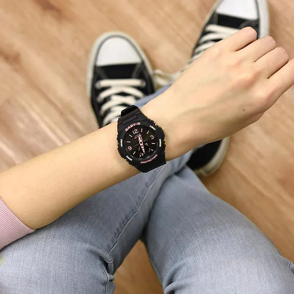 OFFICIAL WARRANTY) Casio Baby-G BGA-260SC-1A Black Dial with Pink