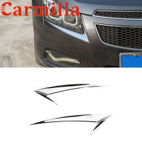 Carmilla ABS Chrome ไฟหน้าสติกเกอร์ตัดคิ้วไฟหน้าแถบตกแต่งสำหรับ Chevrolet Cruze Sedan 2009 - 2014